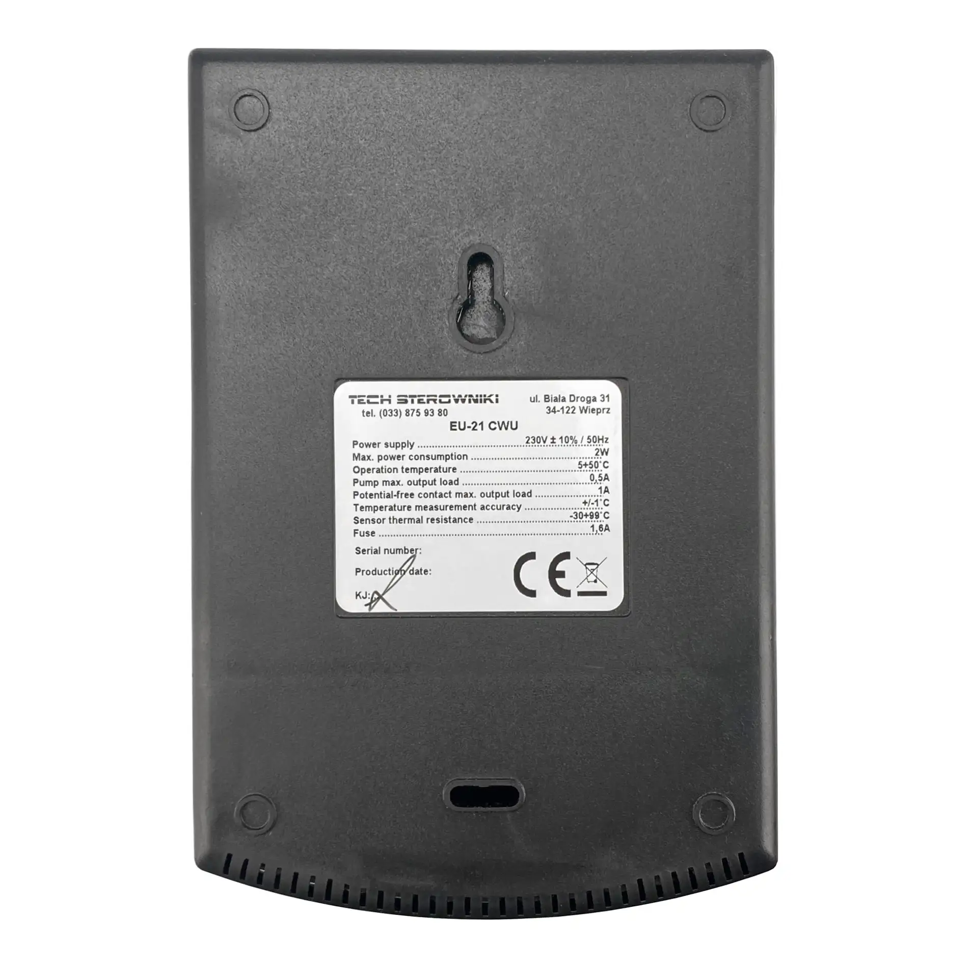 Tech EU-21 CWU Temperaturdifferenzregler für eine Umwälzpumpe mit eingebautem Pumpenschutz
