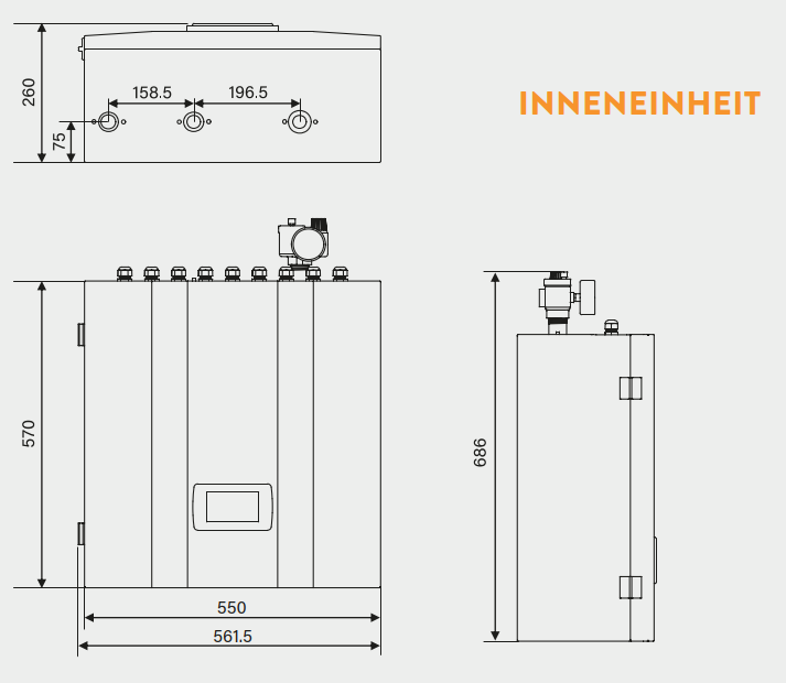 Autark Power Wärmepumpe 12 - 16 kW Inneneinheit