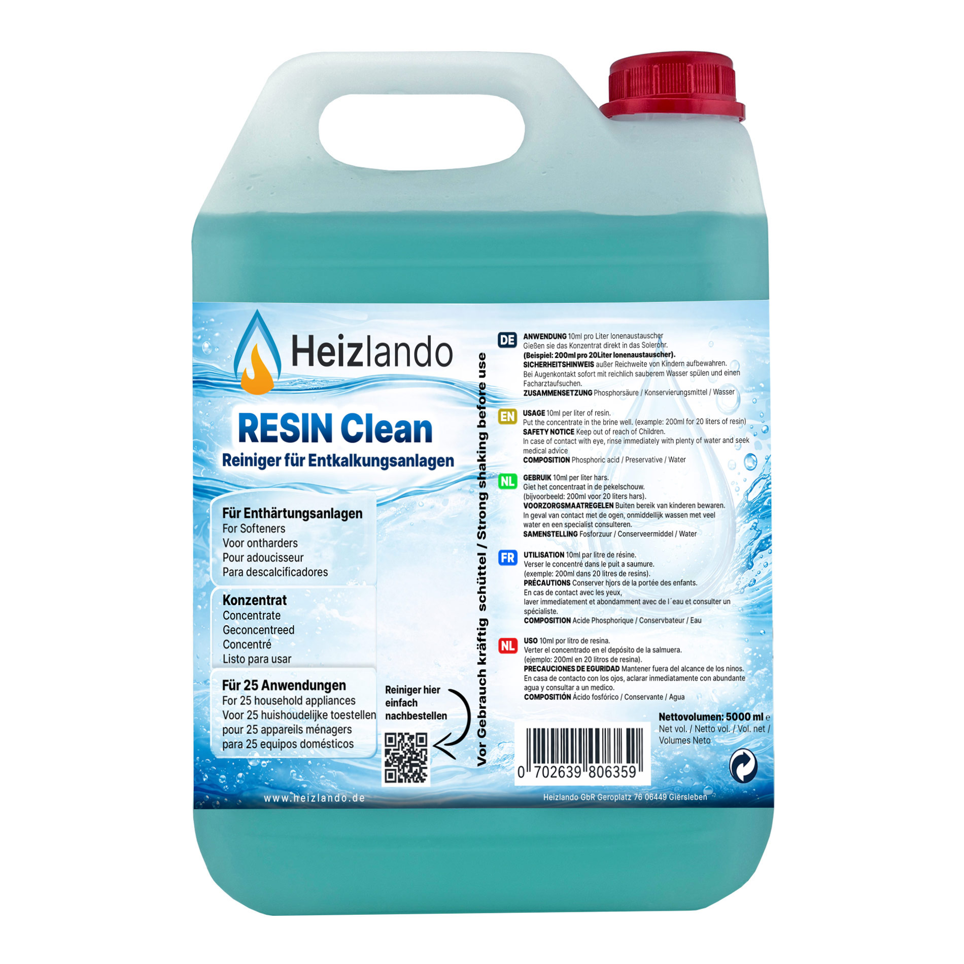 Heizlando Resin Clean Harzreiniger 5 Liter Kanister