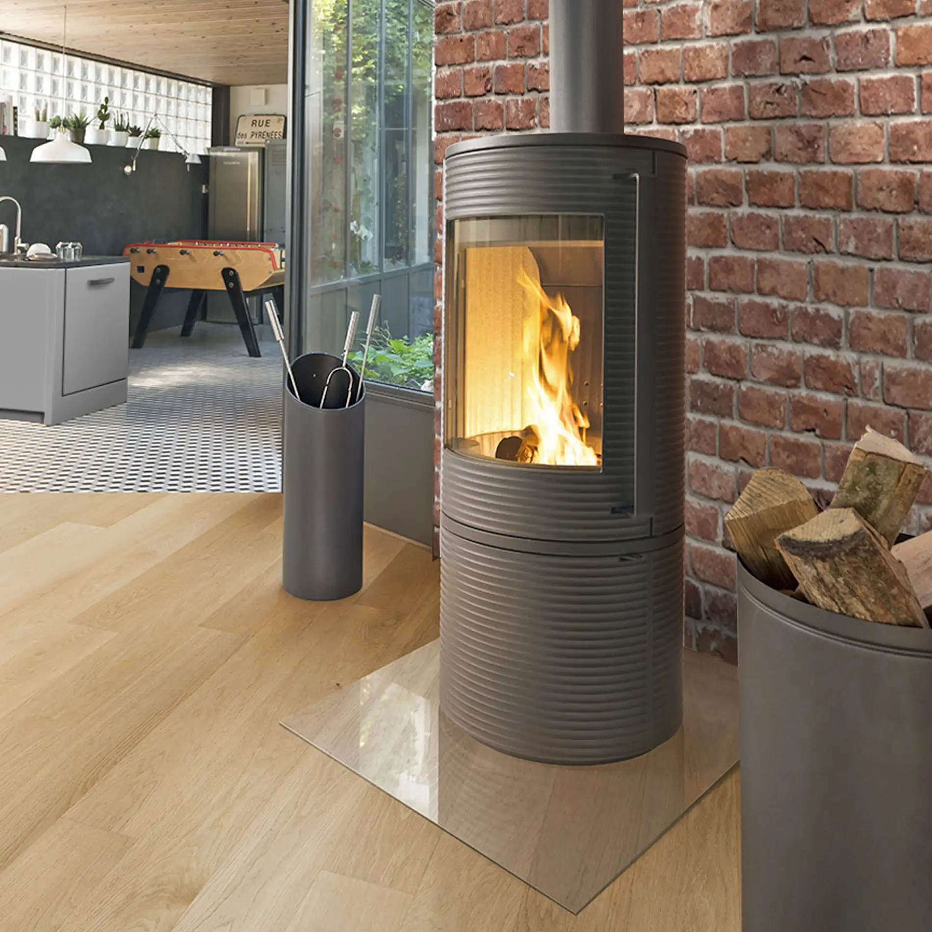 Wamsler Oku Kaminofen aus Gusseisen 7 kW